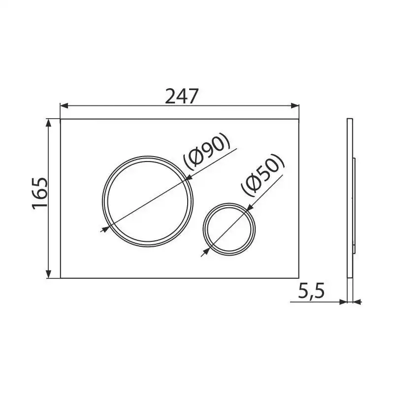 Кнопка смыва Alcaplast M770 Белая фото 2