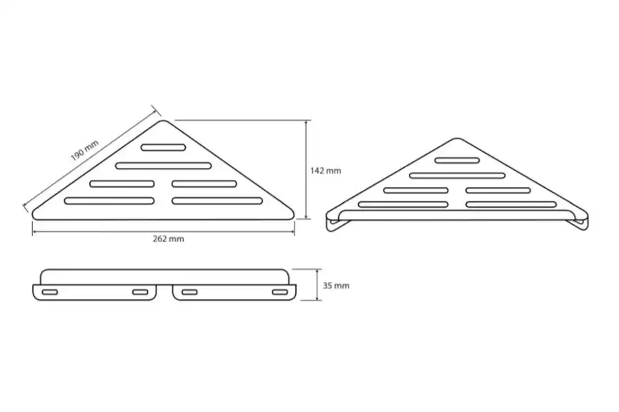 Полка угловая 3,5 см BEMETA WHITE Белая матовая 102308264 фото 2