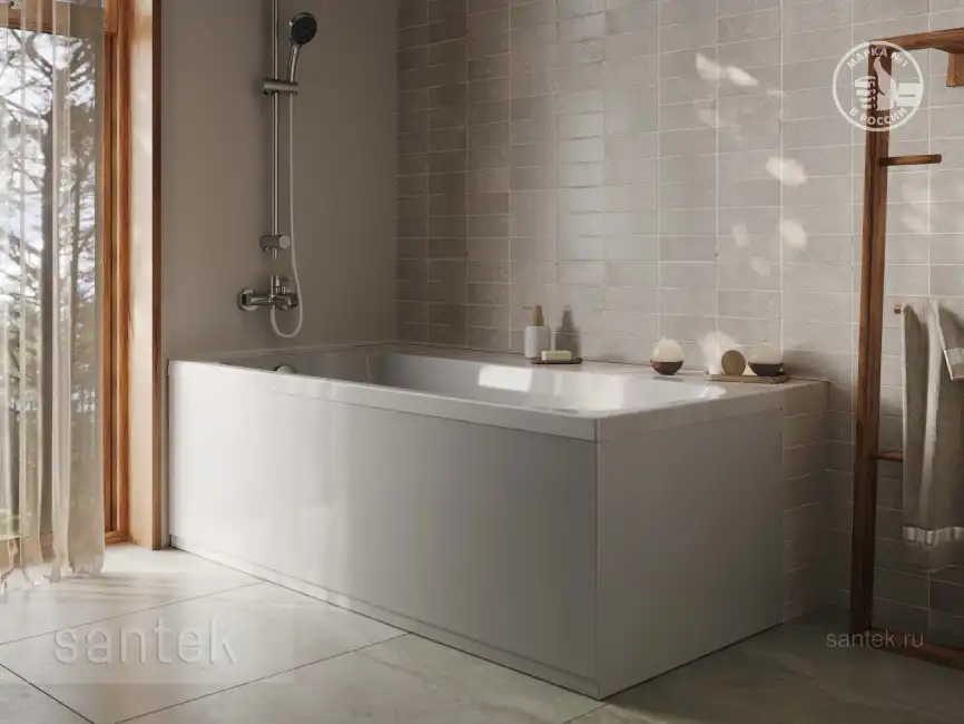 Акриловая ванна Santek Ламма 170х70 1WH501747 прямоугольная, Белая фото 7