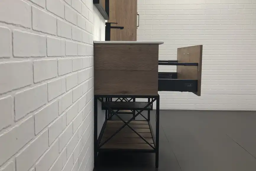 Тумба с умывальником Comforty Бредфорд 75 Дуб темный, 00-00008074 фото 4