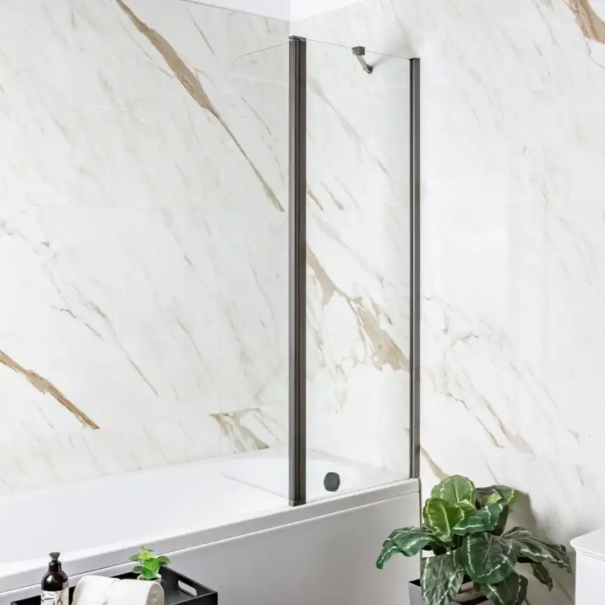 Шторка на ванну AVS Асти Дуо 100 см правая профиль оружейная сталь, прозрачное стекло, 803-0016-150-5545R-WS-T фото 2