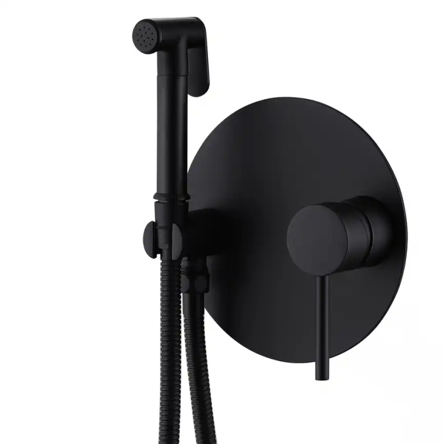 Смеситель ABBER Emotion AF8826B с гигиеническим душем, черный матовый фото 1