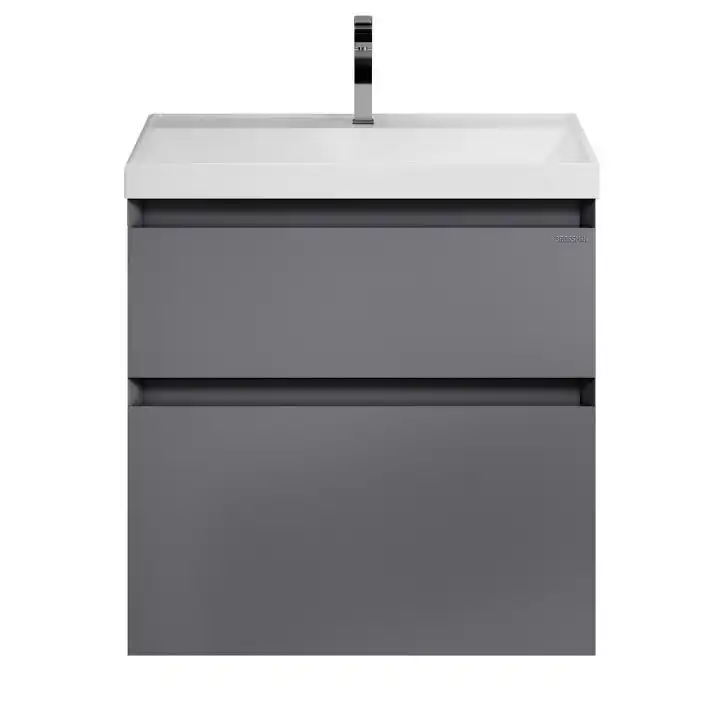 Тумба под раковину Grossman Меркадо 60 подвесная, графит матовый (106077) фото 3