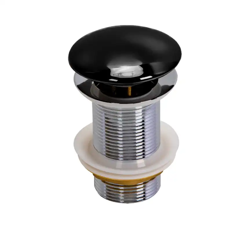 Раковина AVS 50x39 черная глянцевая с донным клапаном фото 2