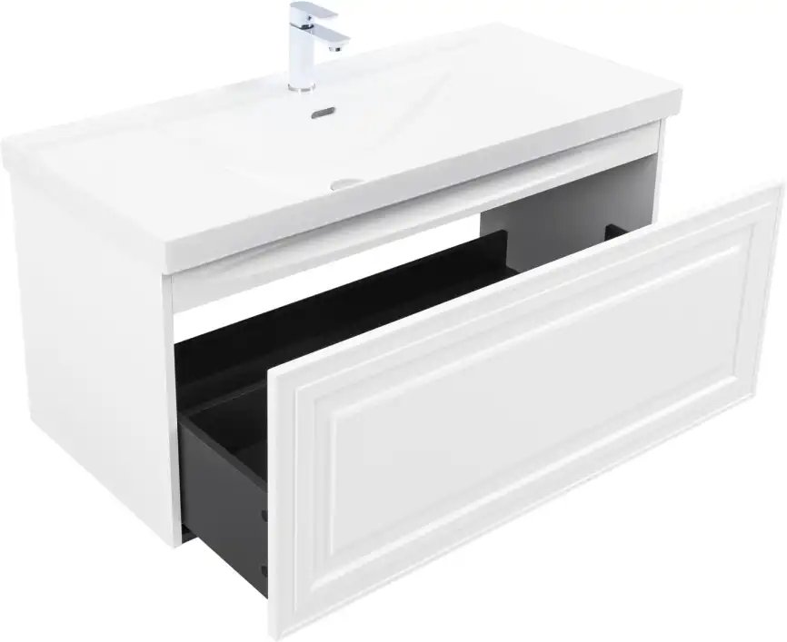 Тумба под раковину Aquanet Агата 110 белый сатин, 345484 фото 4