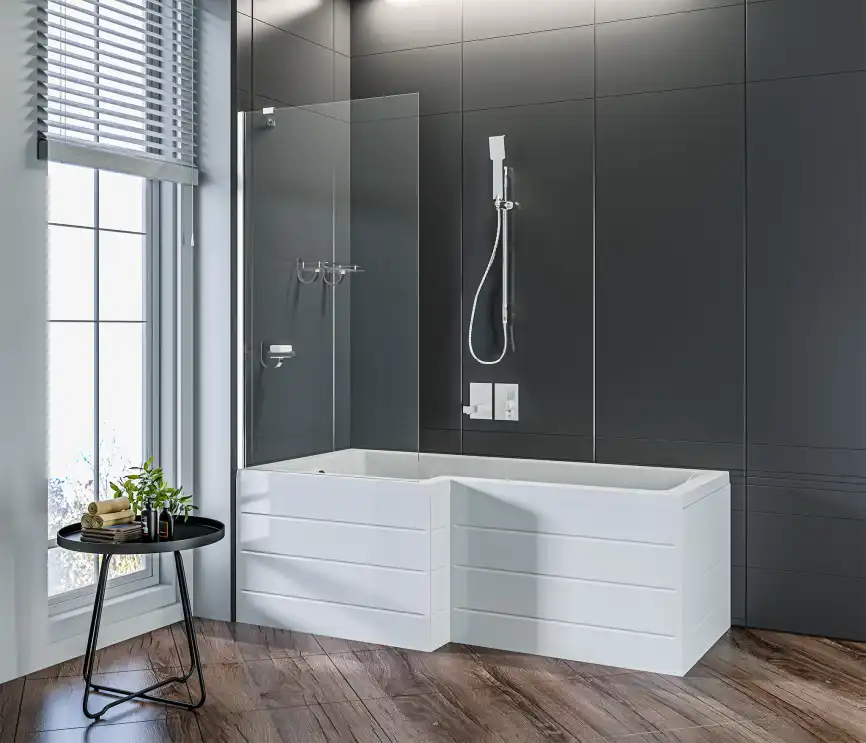 Шторка для ванны Good Door SCREEN BS-90-C-CH 90 см, ПД00098, профиль Хром, стекло Прозрачное фото 1