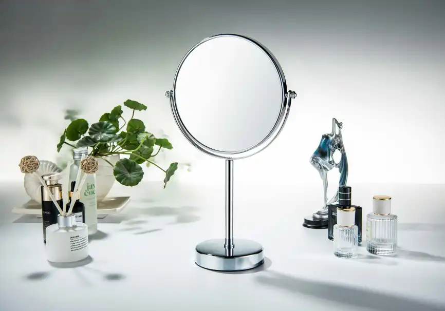 Зеркало косметическое Aquatek AQ4914CR настольное 5х, Хром фото 3