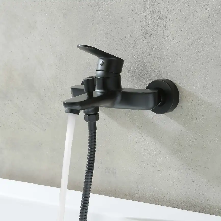 Смеситель для ванны Aquatek Ника AQ1840MB, Черный матовый фото 9