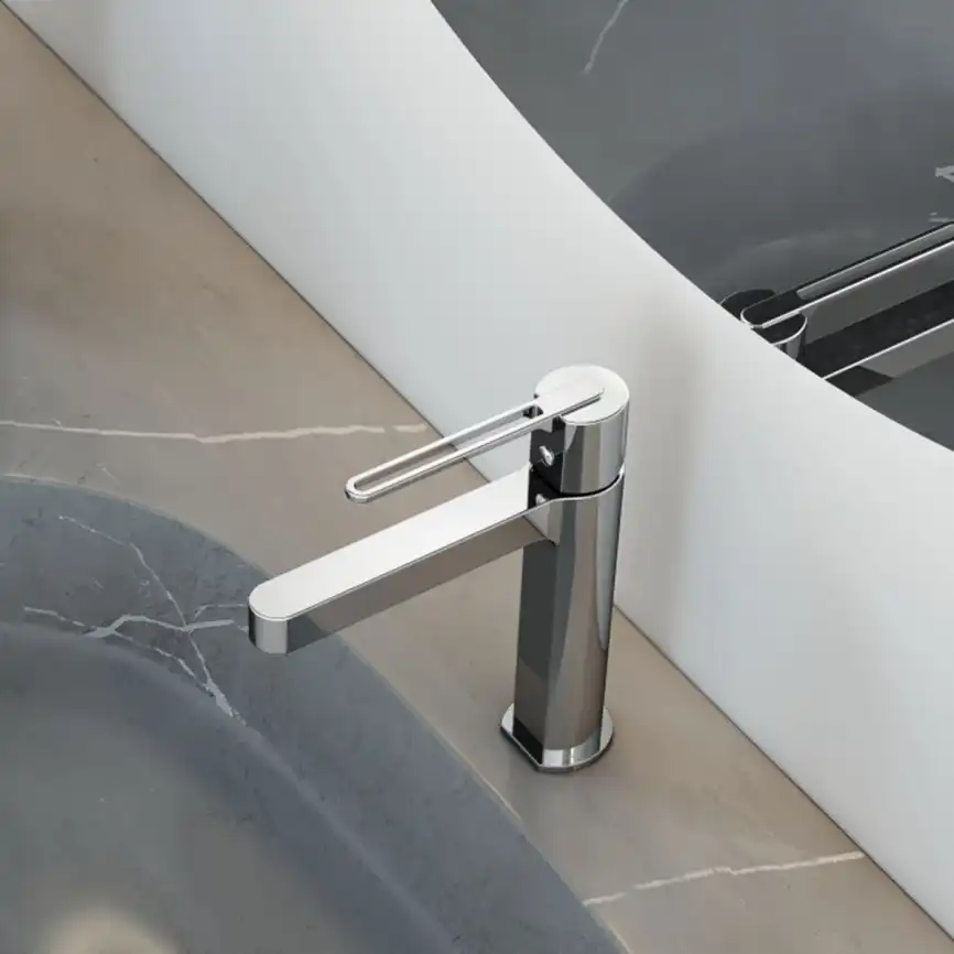 Смеситель для раковины Vincea Rondo VBF-1R1CH однорычажный, хром фото 5