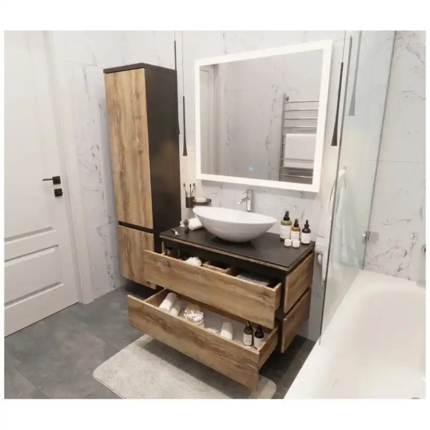 Пенал AURA ТРИУМФ 40 подвесной Славянский Дуб  левый фото 3