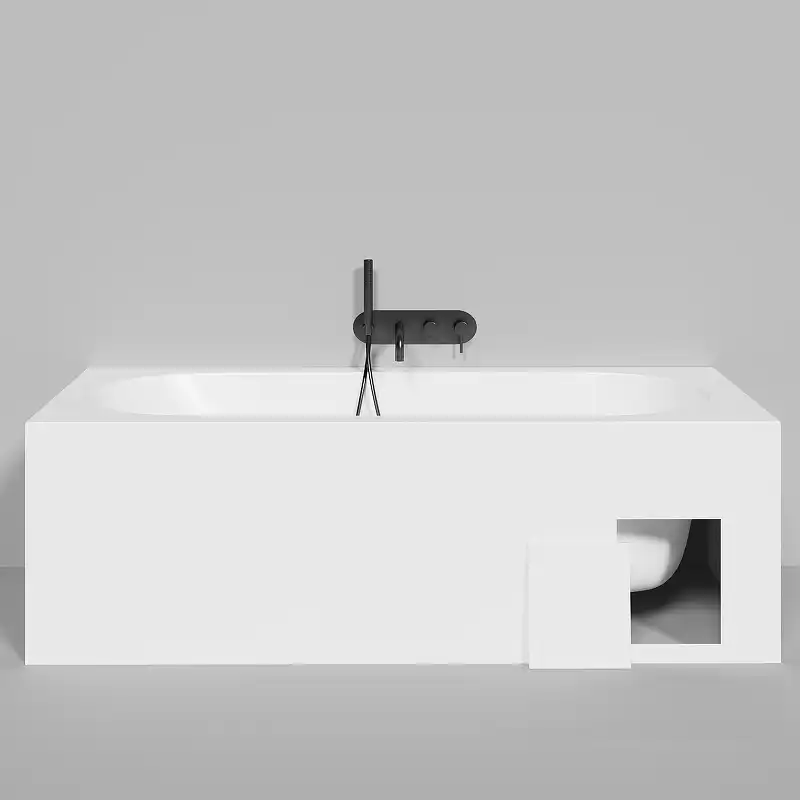 Ванна Salini ORNELLA KIT 170х75 102411G из материала S-Sense, Белая глянцевая фото 8