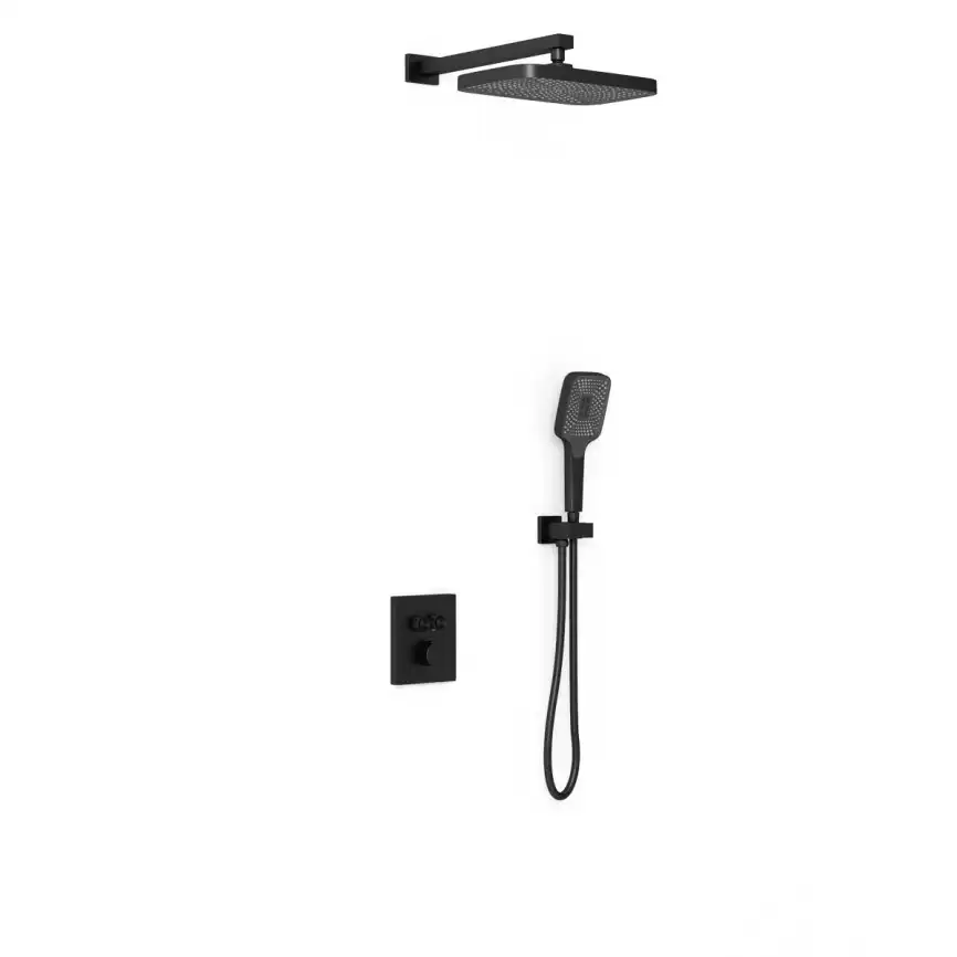 Душевая система  Vincea  VSFW-321MT1MB VSFW-321MT1MB  с термостатом, встраиваемая, черный матовый фото 2