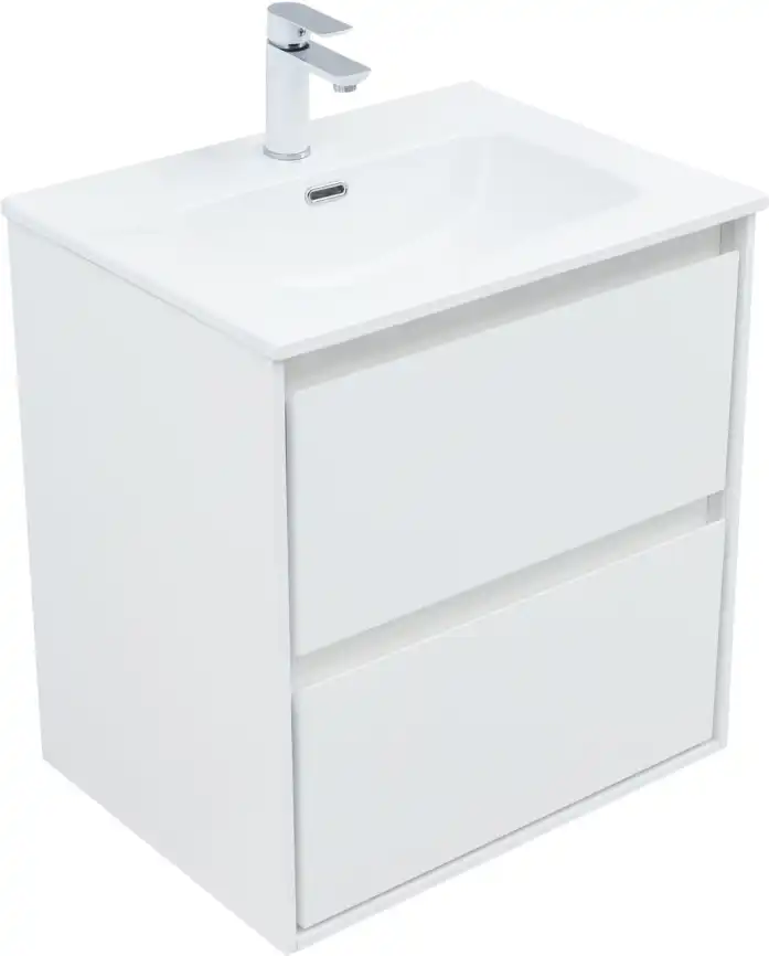 Тумба под раковину Aquanet Милан 60 белый глянец, подвесная, 336367 фото 6