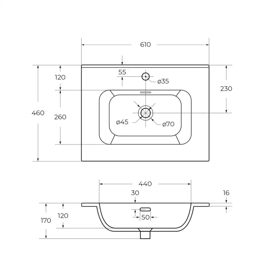 Керамическая раковина CEZARES CZR-8095-60 фото 6