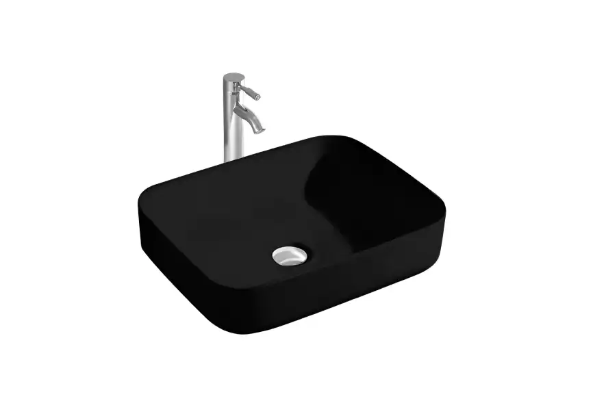 Раковина накладная Aquatek Вега 50х39х13 AQ5515-MB, Черная матовая фото 1