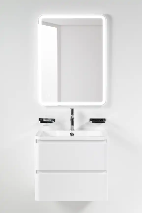 Тумба под раковину BelBagno ALBANO-600-2C-SO-BL подвесная Bianco Lucido фото 16