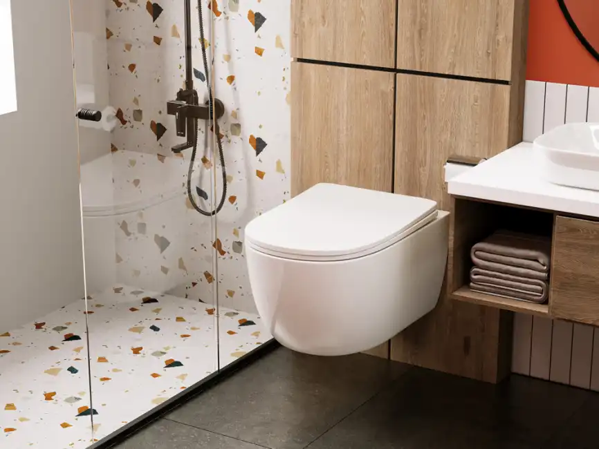 Подвесной унитаз ABBER Bequem AC1104 белый, безободковый, с сиденьем микролифт фото 2