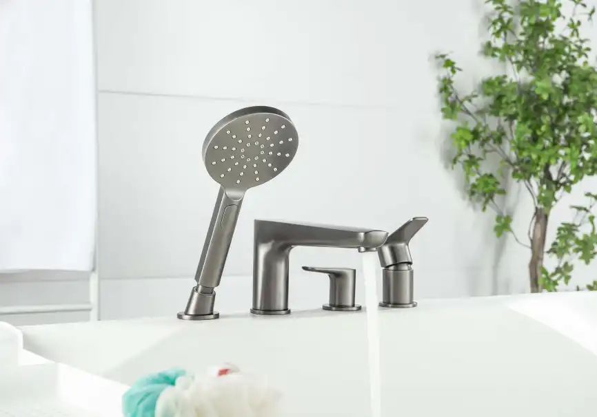 Смеситель на борт ванны Aquatek Бетта AQ1148BGM, Оружейная сталь фото 10