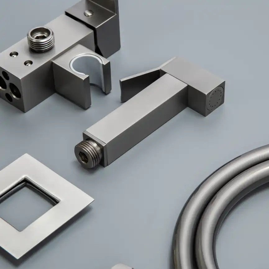 Гигиенический душ со смесителем AVS Cube 811-231-GM, оружейная сталь фото 12