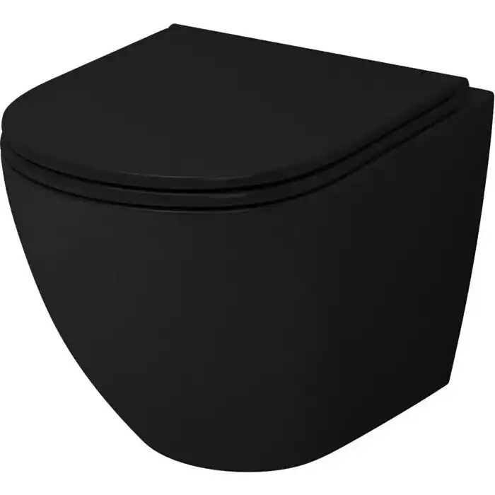Подвесной унитаз Grossman GR-4455BMS безободковый, Черный матовый фото 2