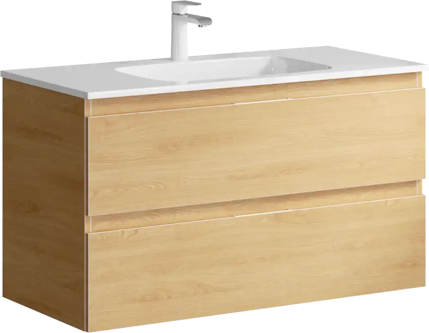 Тумба с раковиной подвесная Aqwella 5 Stars Accent 100 см, ACC0110DZ, цвет Дуб золотой фото 1