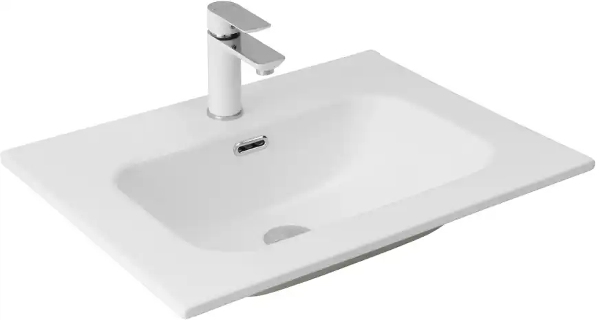 Раковина Aquanet Flat 60 330429 прямоугольная, Белая матовая фото 6