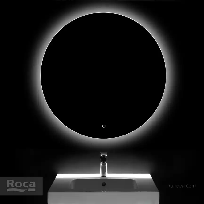 Зеркало Roca Luna 80 ZRU9307558 с подсветкой, сенсорный выключатель фото 6