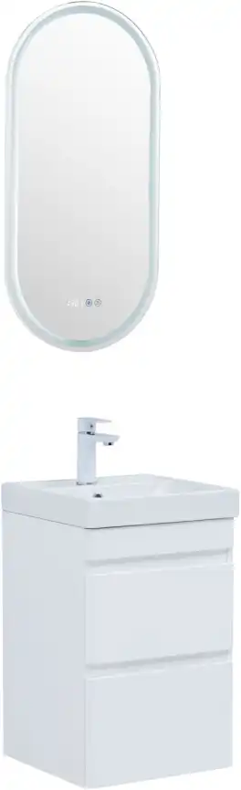 Тумба под раковину Aquanet Слим 40 белый сатин, 346045 фото 7