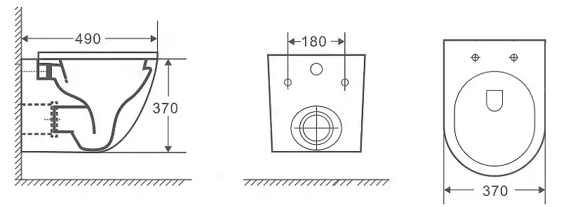 Унитаз подвесной CeramaLux 2197MW с сиденьем микролифт Белый матовый фото 2