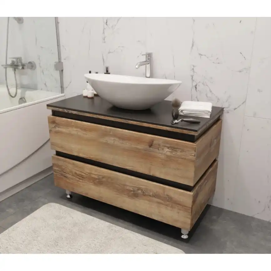 Тумба со столешницей AURA ТРИУМФ 90-2 напольная Славянский Дуб фото 1