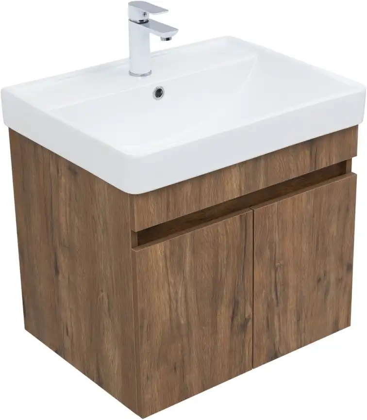 Тумба под раковину Aquanet Оптима 60 дуб рустикальный , 344795 фото 5
