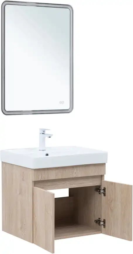 Тумба под раковину Aquanet Оптима 60 дуб светлый, 344803 фото 6