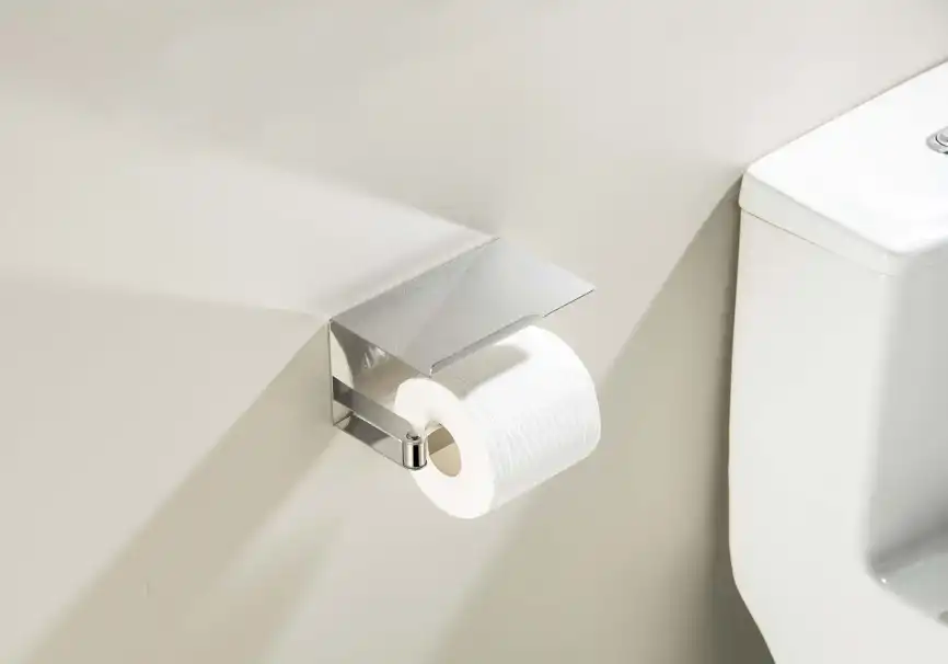 Держатель туалетной бумаги Aquatek Либра AQ4929CR с полкой, Хром фото 4