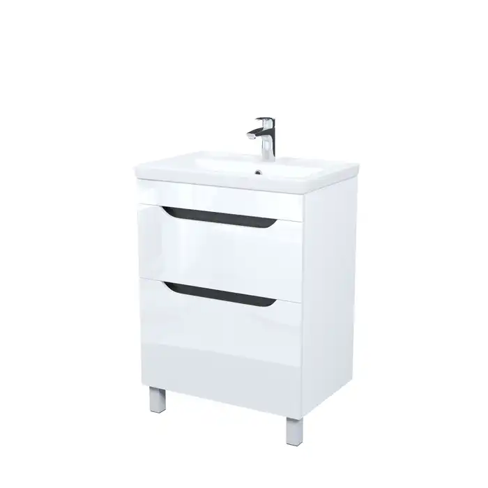 Тумба с раковиной IDDIS Ray 60, напольная, Белая, RAY60WFi95K фото 1