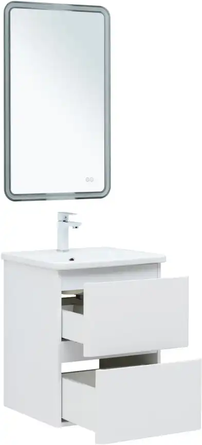 Тумба под раковину Aquanet Эмбер 50 белый матовый 330463 фото 4