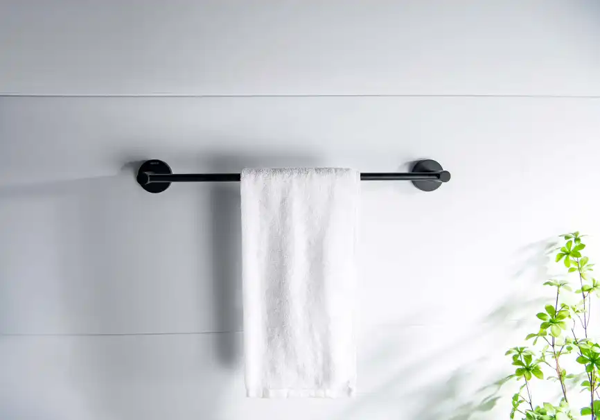 Держатель полотенец 450 мм Aquatek Европа AQ4120MB, Черный матовый фото 3