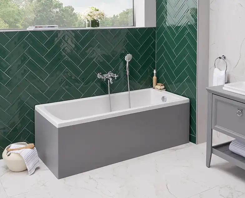 Акриловая ванна Vitra Neon 160x70 прямоугольная, белая фото 3