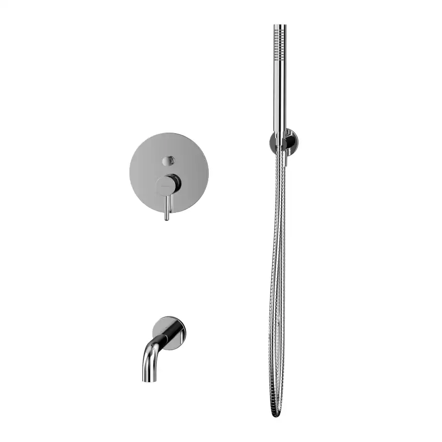 Душевая система для ванны WHITECROSS Y chrome YSET06CR, скрытого монтажа, Хром фото 2