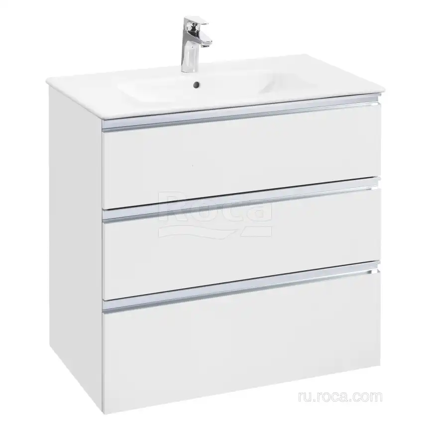 Тумбы под раковину Roca The Gap 80 A857406806 подвесная, цвет, Белый глянец фото 1