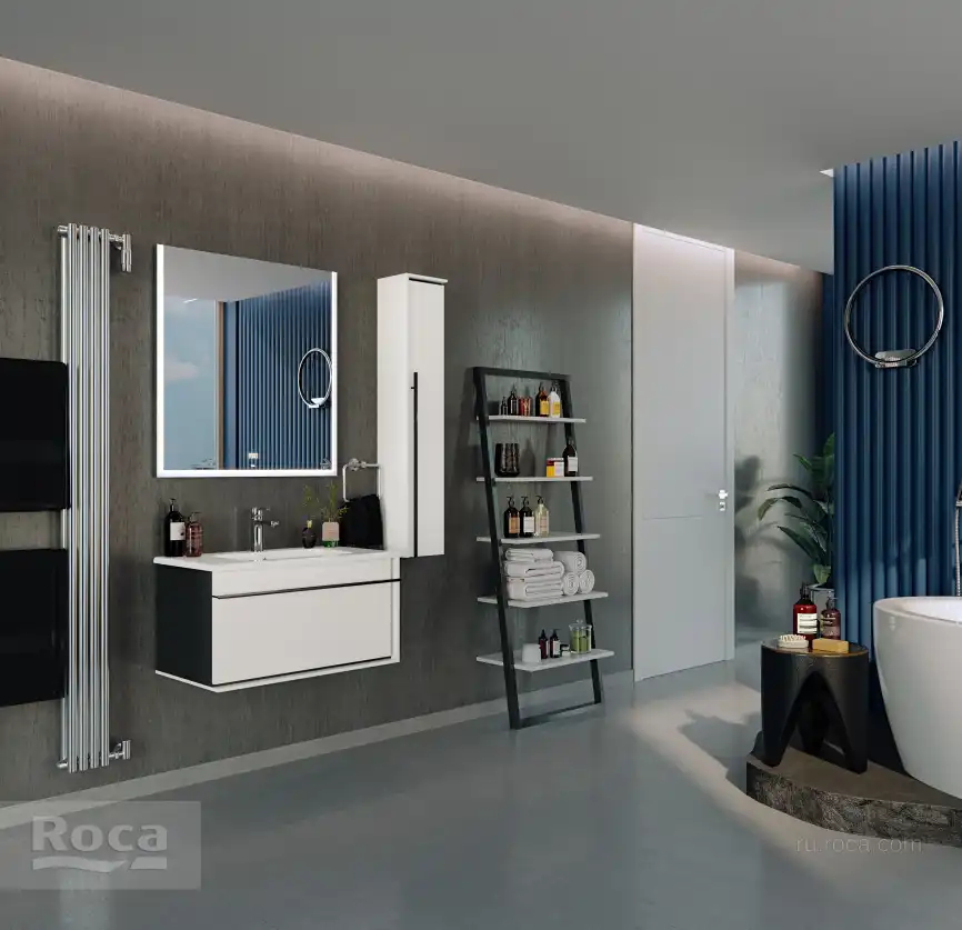 Зеркало Roca Aneto 80 812363000 с подсветкой, сенсорный выключатель, Белый фото 4