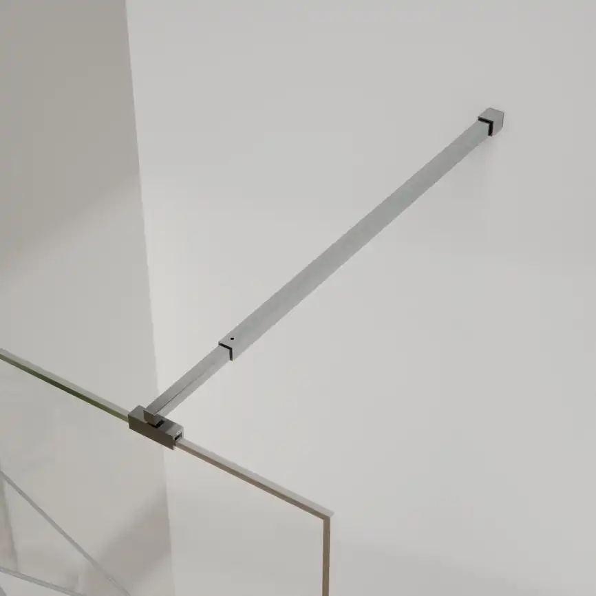 Душевая перегородка Azario Walk-in 110 AZ-271-110-CH-CGP прозрачное стекло 8 мм с графическим принтом, профиль Хром фото 5