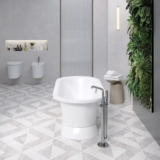 Ванна из литьевого мрамора  Aqua de Marco VALENCIA 170х83 Белая 1175WVAL фото 4