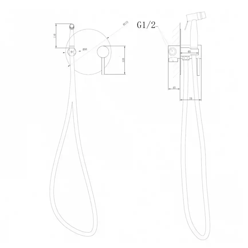 Смеситель ABBER Emotion AF8826G с гигиеническим душем, золото матовое фото 4