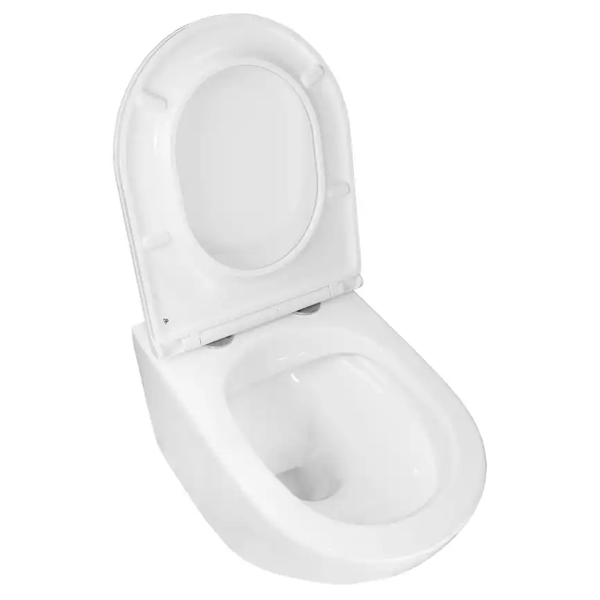 Унитаз подвесной Azario PRO PRO-0001 подвесной, безободковый, с сиденьем микролифт, Белый глянцевый фото 3