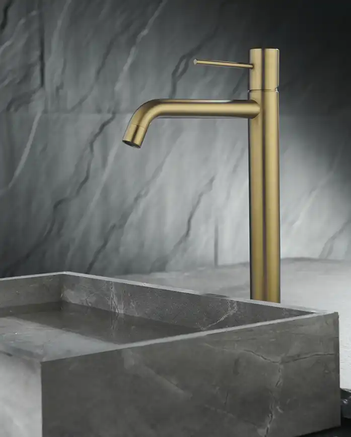 Смесители для раковины AVS Slimmer 811-101-BG высокий, брашированное золото фото 8