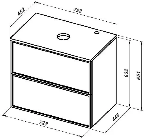 Тумба под раковину Aquanet Арт 75 белый матовый 313255 фото 5