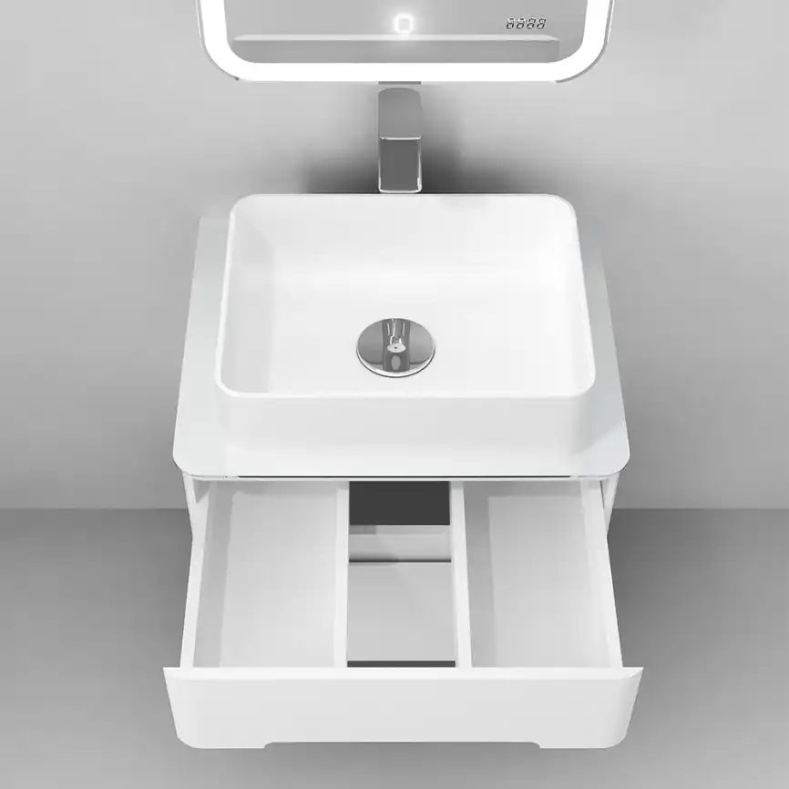 Тумба под раковину Jorno BOSKO 60 Bos.01.60/P/W Белая фото 4