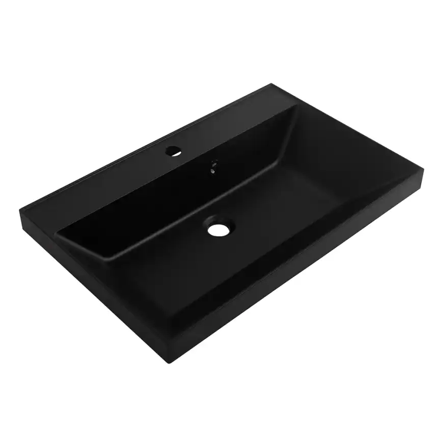 Раковина из искусственного камня BelBagno BB700/450-LV-ART-AST-NERO фото 1