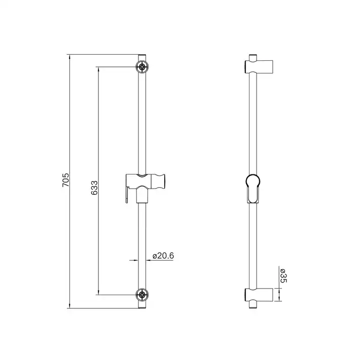 Душевая штанга IDDIS Ray RAY70C0i17  цвет, Глянцевый хром фото 6