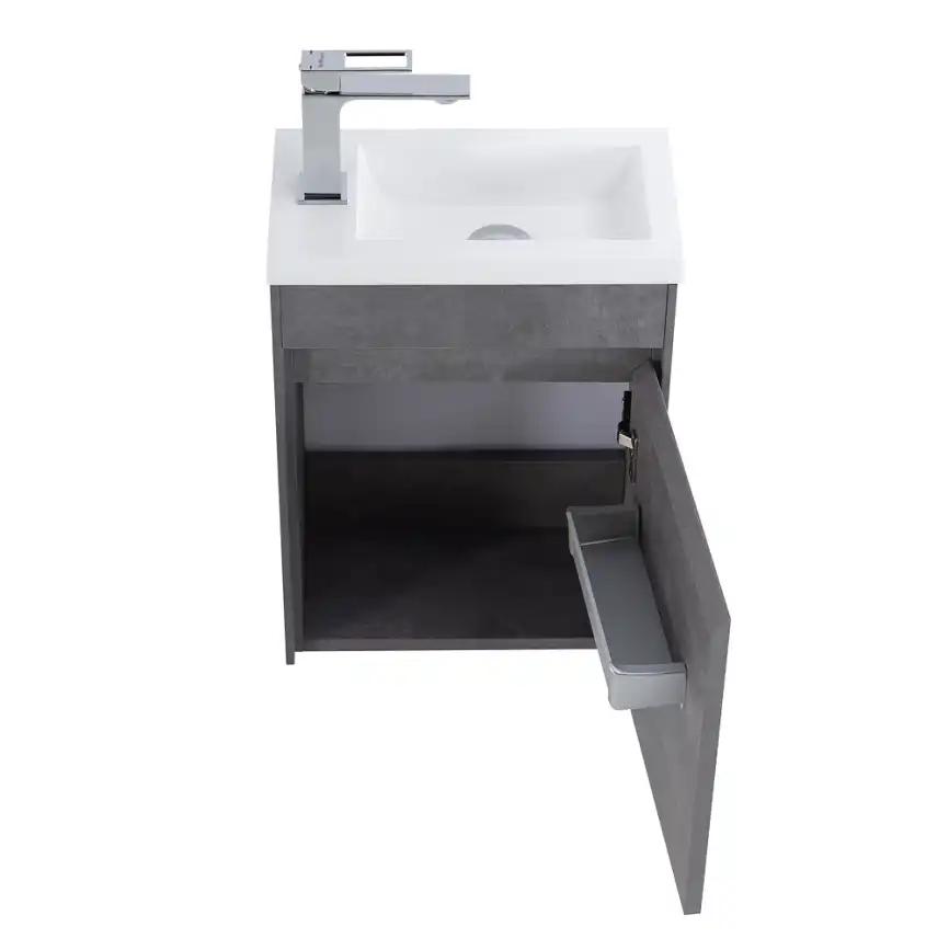 Тумба под раковину BelBagno PIETRA MINI-400-1A-SO-BL-R подвесная Bianco Lucido фото 6